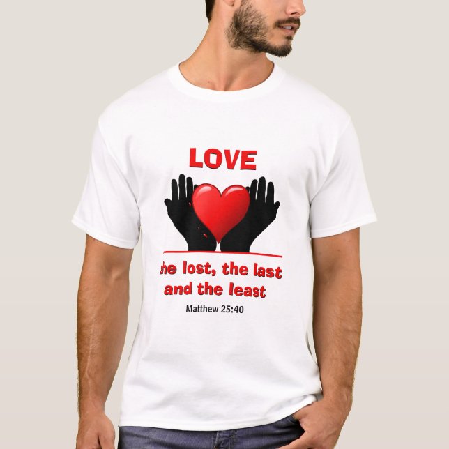 Camiseta Personalizado AMA AL Cristiano Inspirador PERDIDO (Anverso)