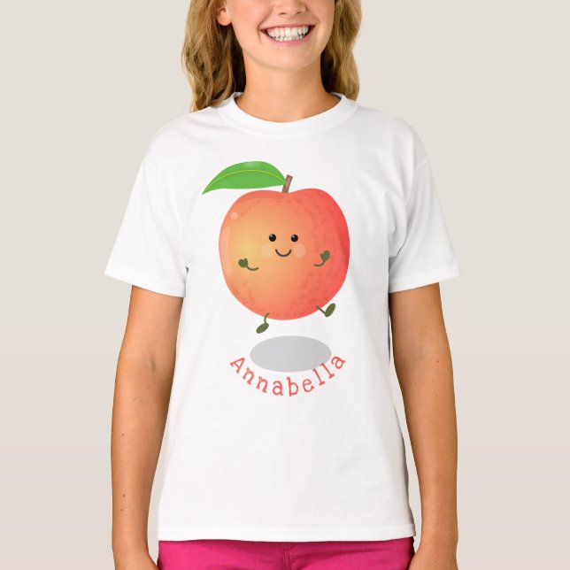 Camiseta Personalizado amarillo de melocotón alegre (Anverso)