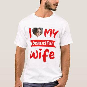 Camiseta Personalizado, amo a mi bella esposa