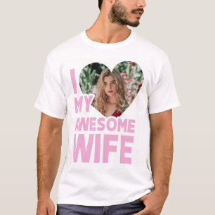 Camiseta Personalizado Amo A Mi Esposa Con Foto Personaliza