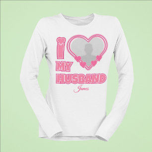 Camiseta Personalizado Amo a mi esposo – Agregar foto y nom