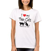 Personalizado Amo Mis Dos Gatos