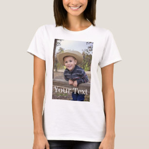 Camiseta Personalizado. Añada la foto y el texto