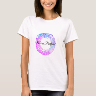 Camiseta personalizado añada su nombre purpurina colorido