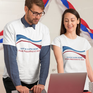 Camiseta Personalizado añada su propio candidato a la presi