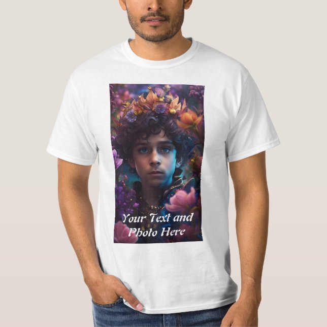Camiseta Personalizado, Añadir foto y texto (Anverso)