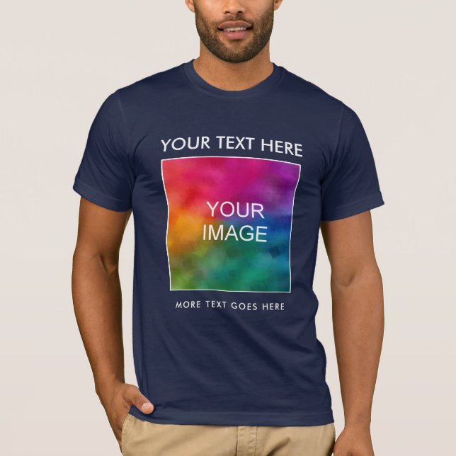 Camiseta Personalizado Añadir logotipo de imagen Textos Can (Anverso)