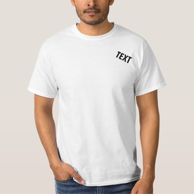 Camiseta Personalizado Añadir plantilla de texto de los hom (Anverso)