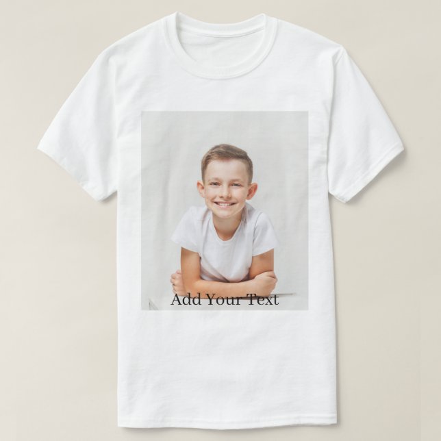 Camiseta Personalizado. Añadir su foto y texto (Diseño del anverso)