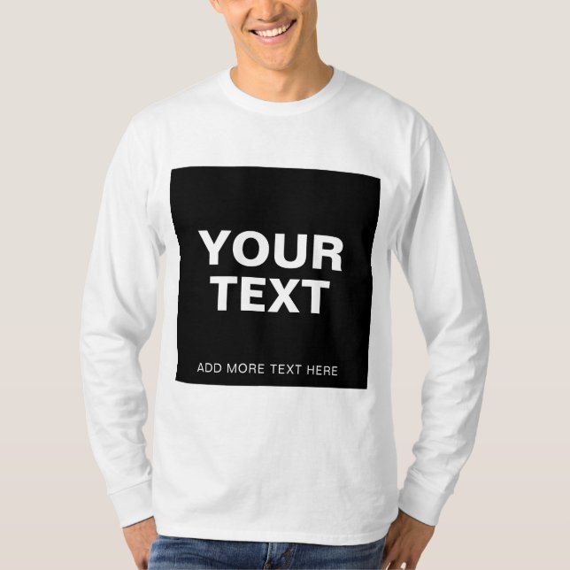 Camiseta Personalizado Añadir su nombre de texto Foto Mens  (Anverso)