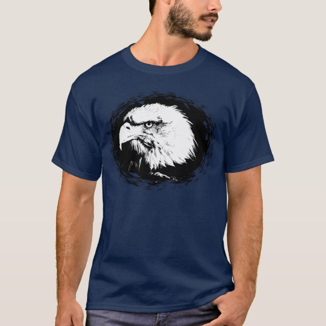 Camiseta Personalizado Animal Elegant Eagle Head Plantilla  (Anverso)