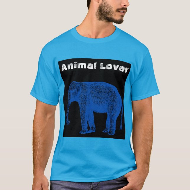 Camiseta Personalizado Animal Lover Textos Verde azulado Ca (Anverso)