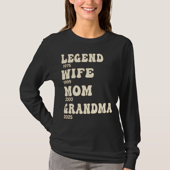Camiseta Personalizado años legendaria esposa mamá abuela G (Anverso)