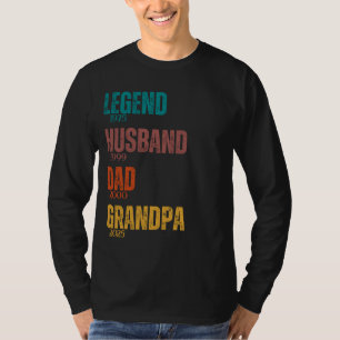 Camiseta Personalizado años leyenda marido papá abuelo Retr