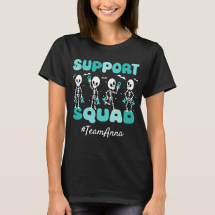 Camiseta Personalizado Apoyo al Cáncer de Ovario Escuadrón