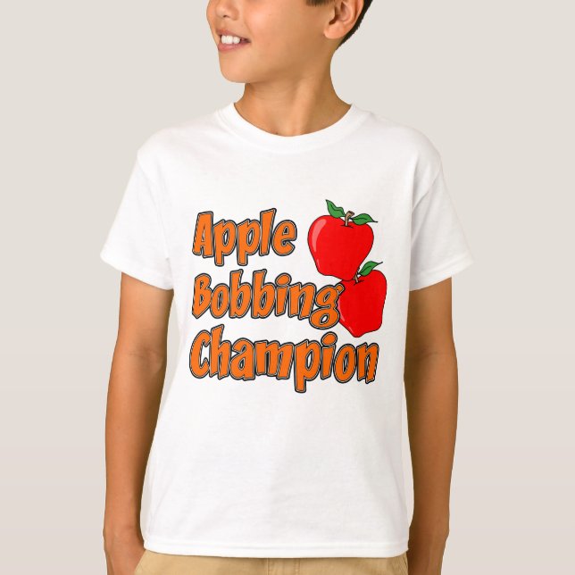 Camiseta Personalizado Apple Bobbing Campeón de Apple otoño (Anverso)
