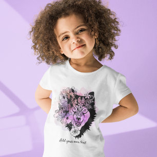 Camiseta Personalizado Arte Animal del Lobo del Norte   Púr