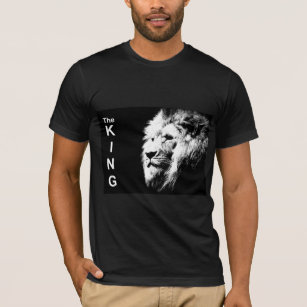 Camiseta Personalizado Arte pop moderno Cabeza de león eleg