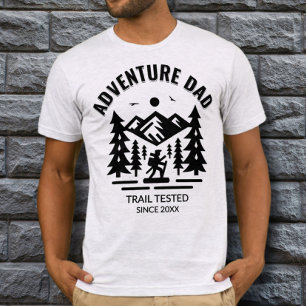 Camiseta Personalizado Ash Gray Adventure Dad Trail Tests