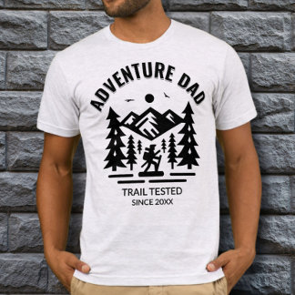 Camiseta Personalizado Ash Gray Adventure Dad Trail Tests