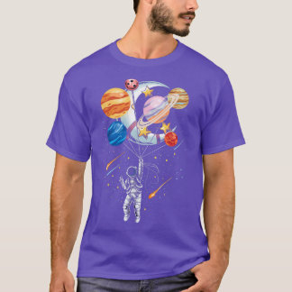Camiseta Personalizado astronauta espacio globo planetas ca