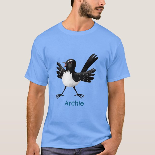 Camiseta Personalizado australiano Willie Wagtail personali (Anverso)