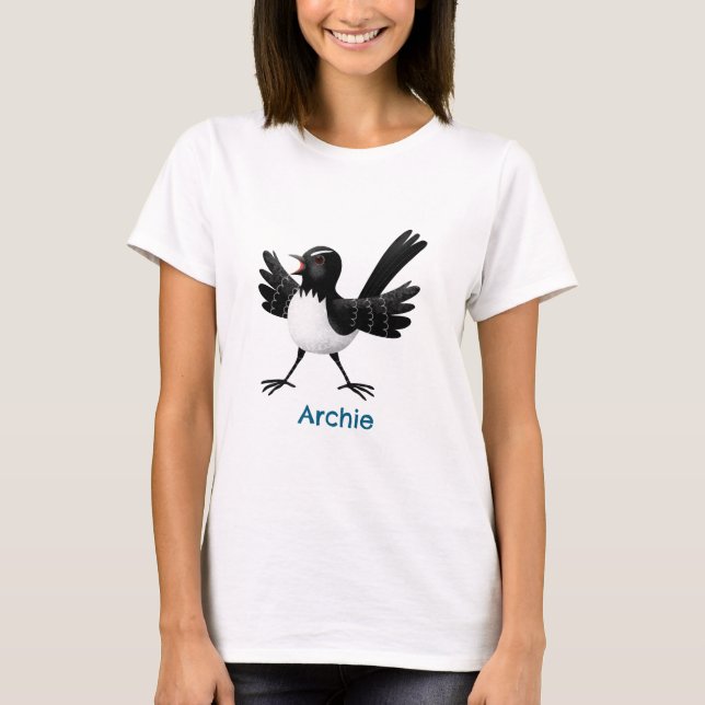 Camiseta Personalizado australiano Willie Wagtail personali (Anverso)