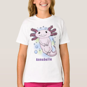 Camiseta Personalizado axolotópico rosa adorable