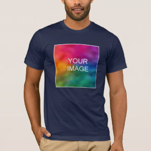 Camiseta Personalizado azul de la Marina de Doble cara Añad