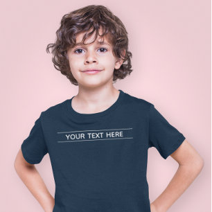 Camiseta Personalizado Azul marino oscuro básico Añadir tu 
