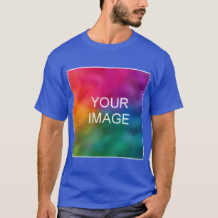 Camiseta Personalizado Azul Real Profundo Añadir imagen