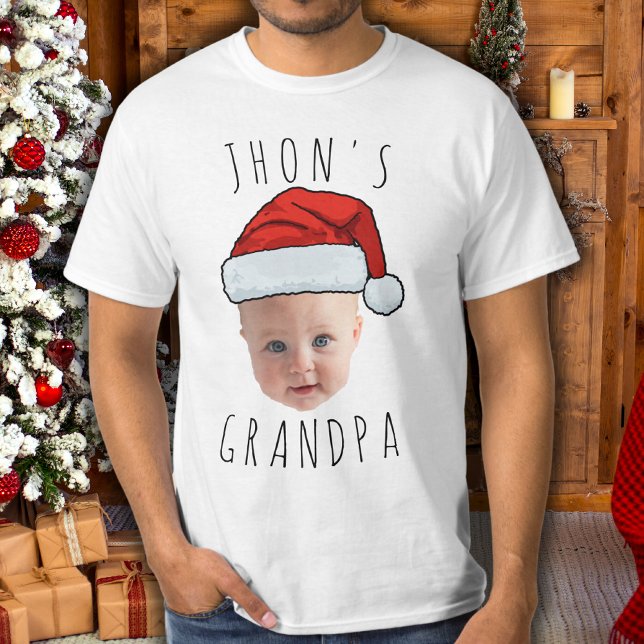 Camiseta Personalizado Baby Face Santa Hat Navidad Foto (Subido por el creador)