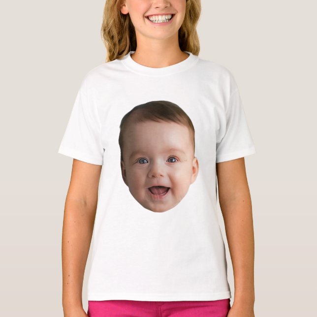 Camiseta Personalizado Baby Face, una foto divertida del pe (Anverso)