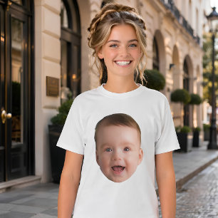 Camiseta Personalizado Baby Face, una foto divertida del pe
