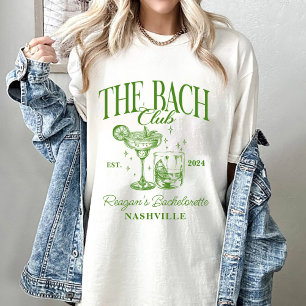 Camiseta Personalizado Bachelorette Retro Cocktail Green