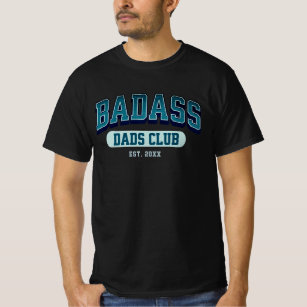 Camiseta Personalizado Badass Dad Club Retro Guay Trendy Fu