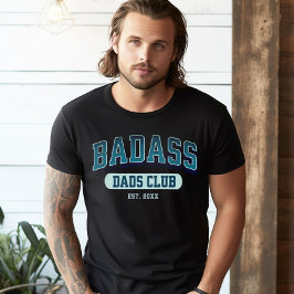 Camiseta Personalizado Badass Dad Club Retro Guay Trendy Fu