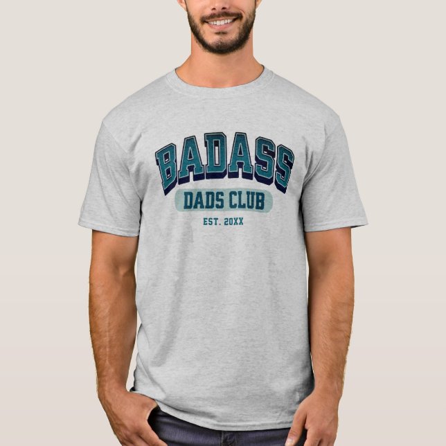 Camiseta Personalizado Badass Dad Club Retro Guay Trendy Fu (Anverso)