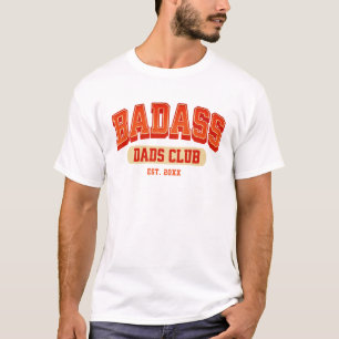 Camiseta Personalizado Badass Dad Club Retro Guay Trendy Fu