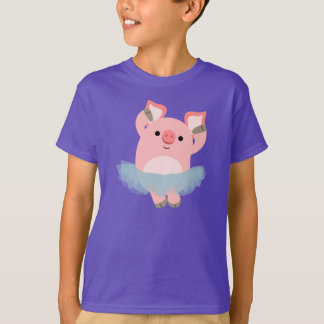 Camiseta Personalizado Ballerina Cerdo Niños Camis