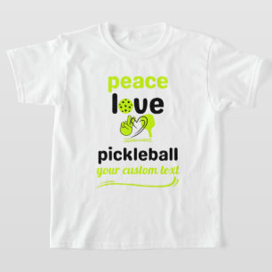Camiseta personalizado Baloncesto Texto verde Paz y Amor