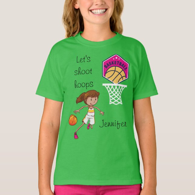 Camiseta Personalizado baloncesto "Vamos a disparar aros" (Anverso)