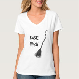 Camiseta Personalizado BASIC WITCH Broom Cute Funny Mujeres