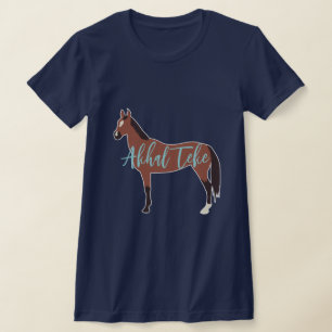 Camiseta Personalizado Bay Akhal Teke Horse Silhouette