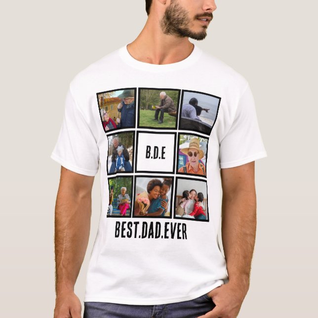 Camiseta Personalizado BDE Moderno Mejor Papá Nunca Ocho Co (Anverso)
