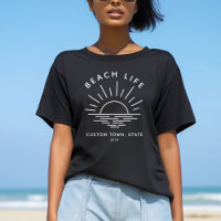 Personalizado Beach Life Sunset Minimalista Boho m