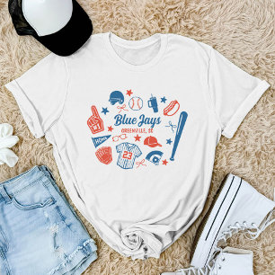 Camiseta Personalizado Béisbol Mamá Orgulloso Juego de Soft