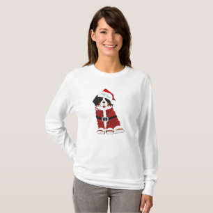 Camiseta Personalizado Bernese Mountain Dog Santa Paws