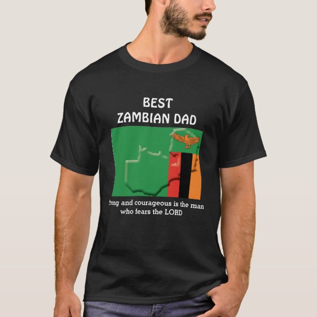 Camiseta Personalizado BEST ZAMBIAN DAD (Anverso)