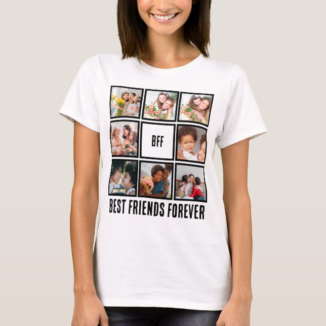 Camiseta Personalizado BFF Mejores Amigos Para Siempre 8 Co (Anverso)